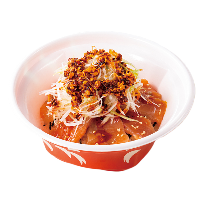 白髪ねぎ食べラーサーモン丼 | みくら食堂メニュー | さくらみくら